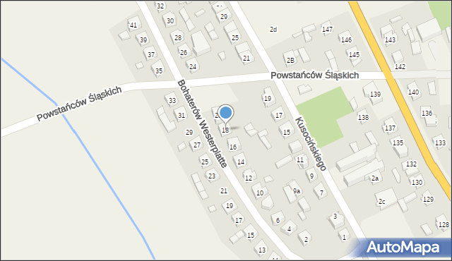 Hanulin, Bohaterów Westerplatte, 18, mapa Hanulin