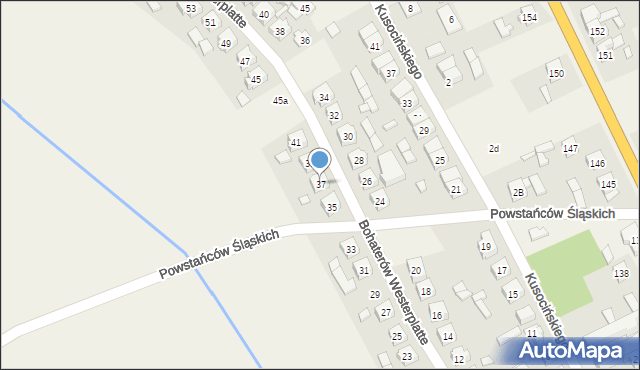 Hanulin, Bohaterów Westerplatte, 37, mapa Hanulin