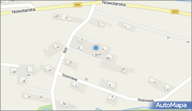 Harklowa, Bór, 15, mapa Harklowa