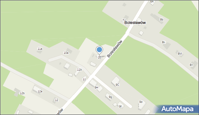 Ignacew, Bolesławów, 10, mapa Ignacew