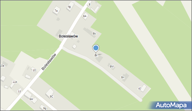 Ignacew, Bolesławów, 8k, mapa Ignacew