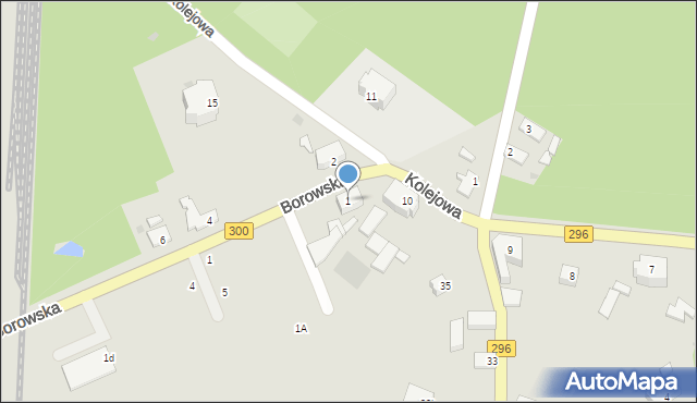 Iłowa, Borowska, 1, mapa Iłowa