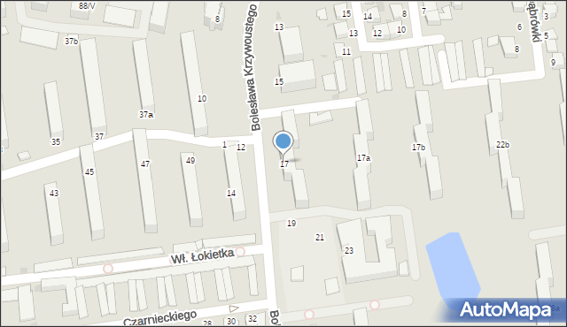 Inowrocław, Bolesława Krzywoustego, 17, mapa Inowrocławia