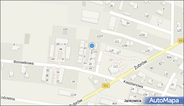 Jankowice, Borowikowa, 2i, mapa Jankowice