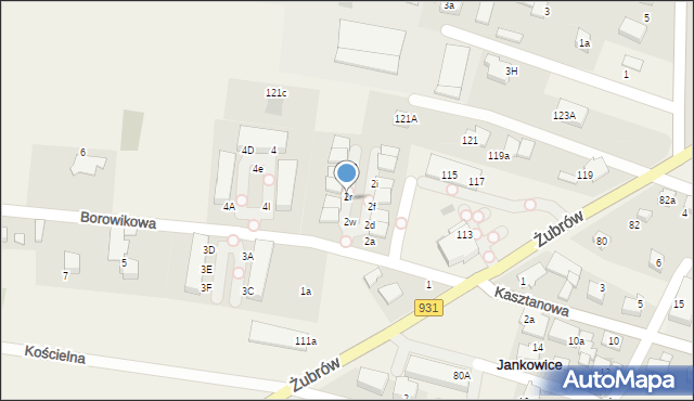 Jankowice, Borowikowa, 2s, mapa Jankowice