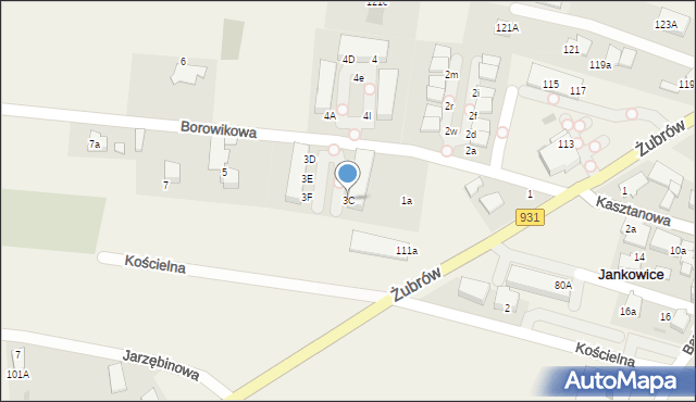 Jankowice, Borowikowa, 3C, mapa Jankowice