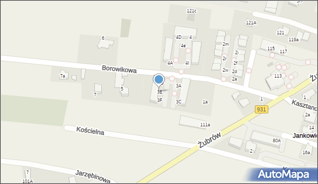 Jankowice, Borowikowa, 3E, mapa Jankowice