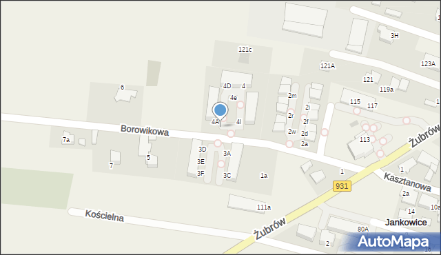 Jankowice, Borowikowa, 4c/7, mapa Jankowice