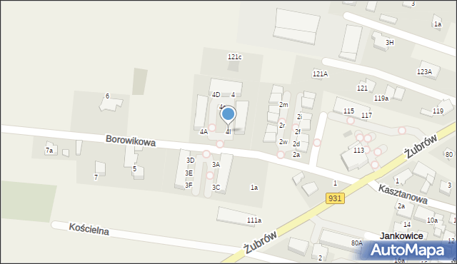 Jankowice, Borowikowa, 4I, mapa Jankowice