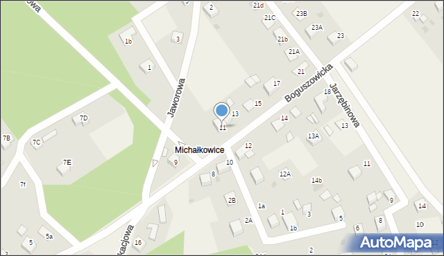 Jankowice, Boguszowicka, 11, mapa Jankowice