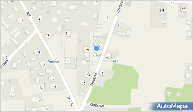 Jastkowice, Boczna, 1A, mapa Jastkowice