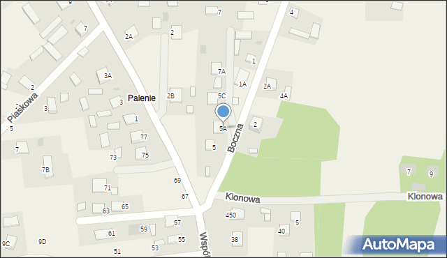 Jastkowice, Boczna, 5A, mapa Jastkowice