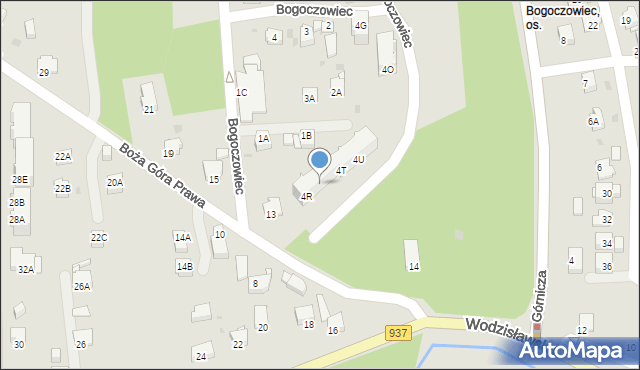 Jastrzębie-Zdrój, Bogoczowiec, 4S, mapa Jastrzębie-Zdrój