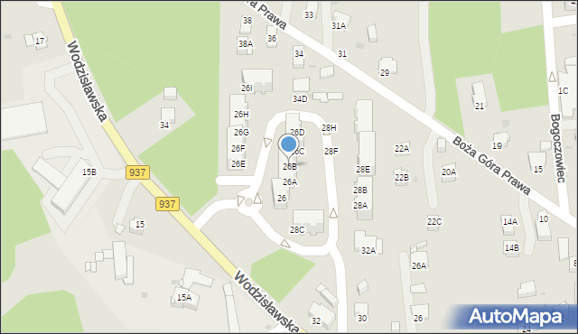 Jastrzębie-Zdrój, Boża Góra Prawa, 26B, mapa Jastrzębie-Zdrój