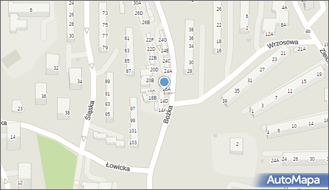 Jastrzębie-Zdrój, Bożka Arki, 14F, mapa Jastrzębie-Zdrój