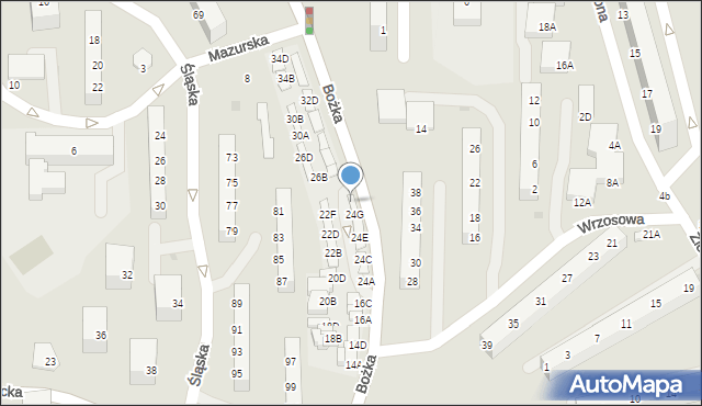 Jastrzębie-Zdrój, Bożka Arki, 24H, mapa Jastrzębie-Zdrój