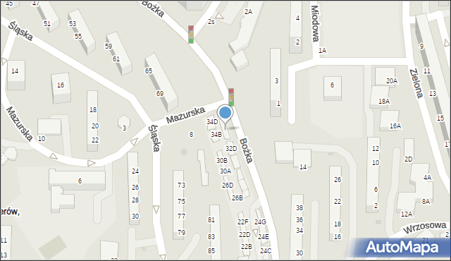 Jastrzębie-Zdrój, Bożka Arki, 36B, mapa Jastrzębie-Zdrój