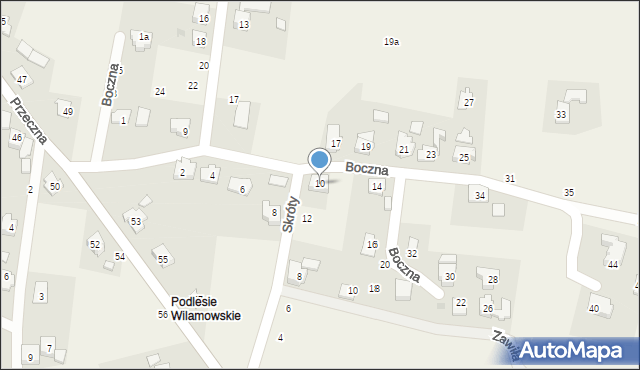 Jawiszowice, Boczna, 10, mapa Jawiszowice