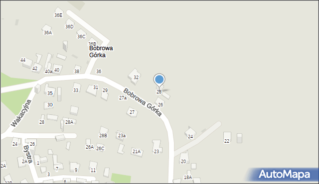 Jaworzno, Bobrowa Górka, 28, mapa Jaworzno