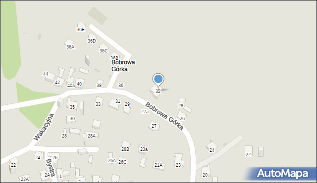 Jaworzno, Bobrowa Górka, 32, mapa Jaworzno