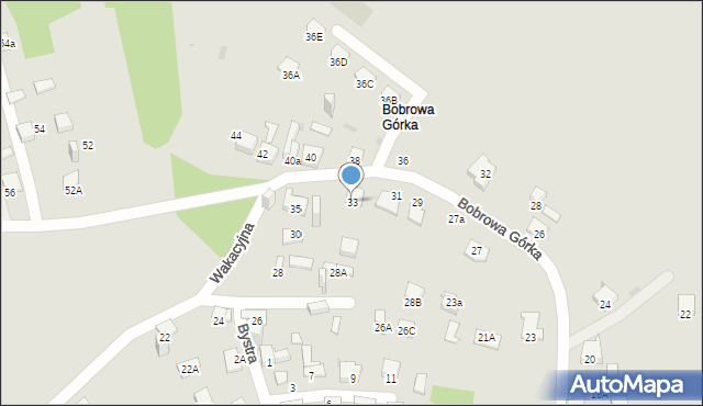 Jaworzno, Bobrowa Górka, 33, mapa Jaworzno