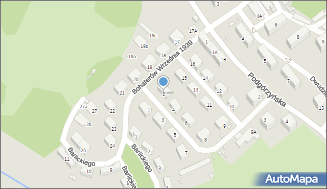 Jelenia Góra, Bohaterów Września 1939 r., 2, mapa Jelenia Góra