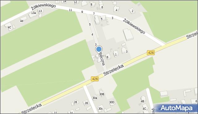 Jemielnica, Boczna, 2, mapa Jemielnica