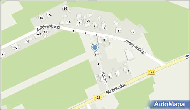 Jemielnica, Boczna, 4, mapa Jemielnica