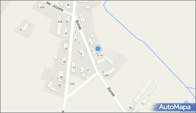 Jemielnica, Borek, 7, mapa Jemielnica