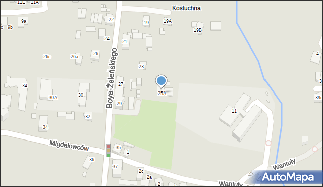 Katowice, Boya-Żeleńskiego Tadeusza, 25A, mapa Katowic