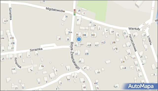 Katowice, Boya-Żeleńskiego Tadeusza, 41A, mapa Katowic