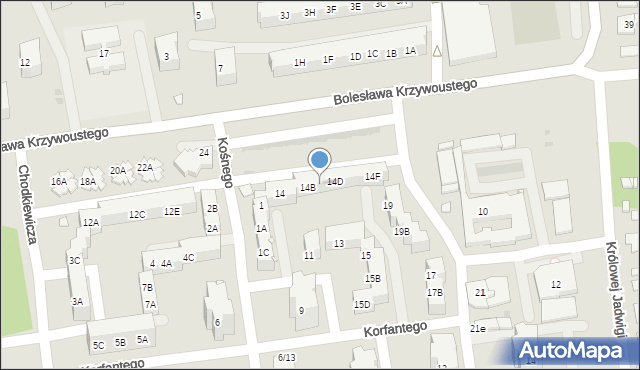 Kędzierzyn-Koźle, Bolesława Krzywoustego, 14C, mapa Kędzierzyna-Koźle
