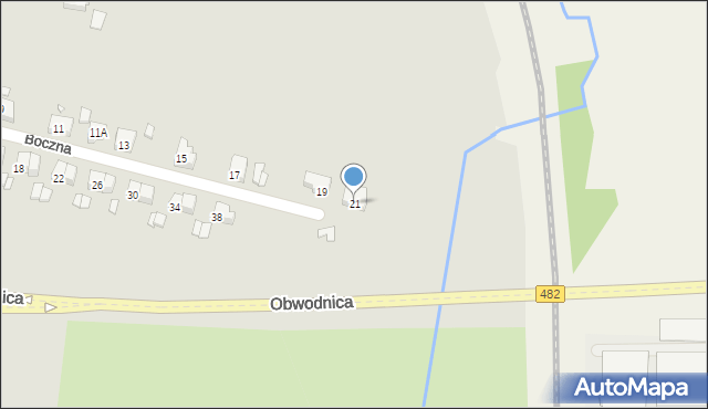 Kępno, Boczna, 21, mapa Kępno