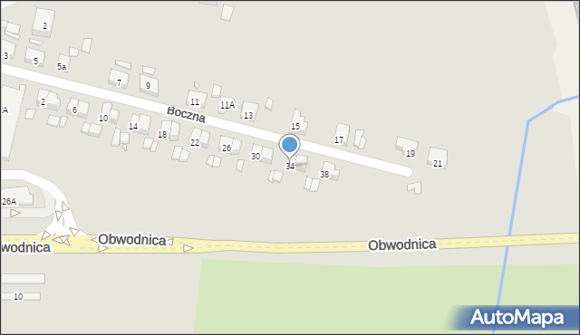 Kępno, Boczna, 34, mapa Kępno