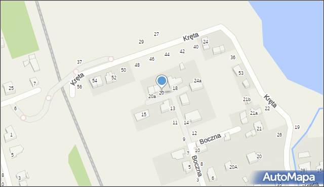 Kiekrz, Boczna, 20, mapa Kiekrz