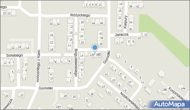 Kielce, Bogusławskiego Wojciecha, 14c, mapa Kielc