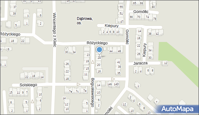 Kielce, Bogusławskiego Wojciecha, 24, mapa Kielc