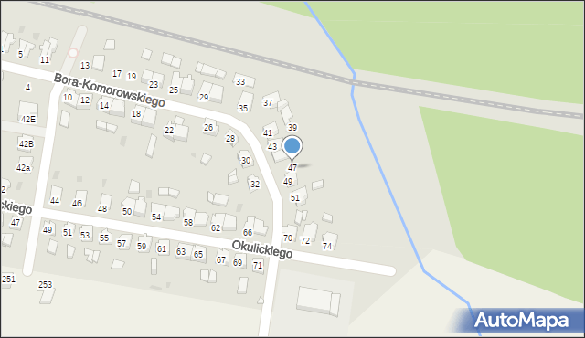 Kluczbork, Bora-Komorowskiego Tadeusza, gen., 47, mapa Kluczbork