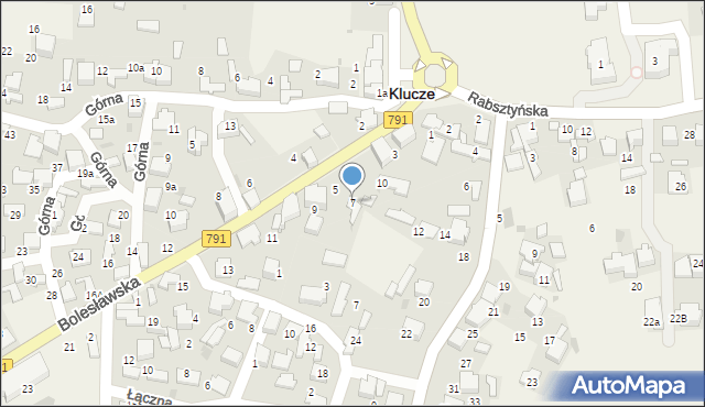 Klucze, Bolesławska, 7, mapa Klucze