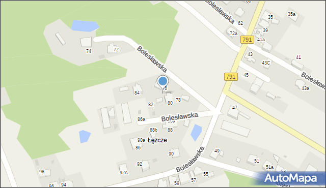 Klucze, Bolesławska, 86, mapa Klucze