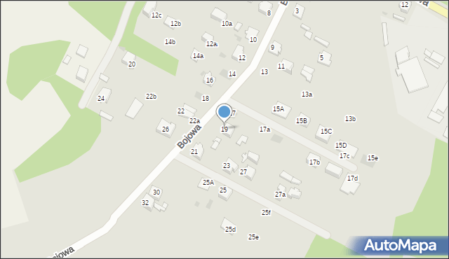 Knurów, Bojowa, 19, mapa Knurów