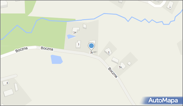 Kobysewo, Boczna, 3b, mapa Kobysewo