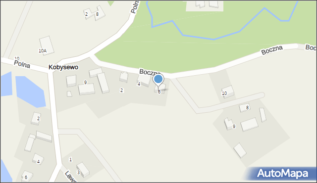 Kobysewo, Boczna, 6, mapa Kobysewo