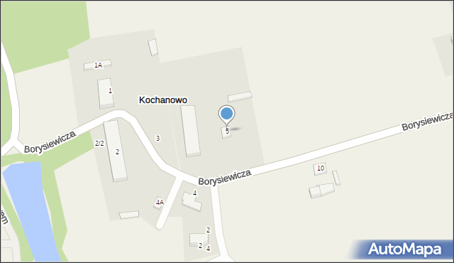 Kochanowo, Borysiewicza, ks., 5, mapa Kochanowo