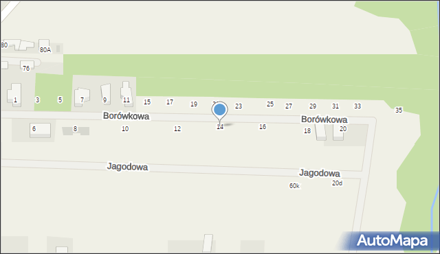 Koczargi Stare, Borówkowa, 14, mapa Koczargi Stare