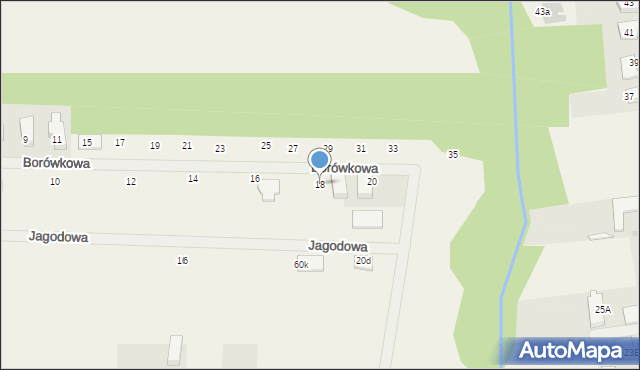 Koczargi Stare, Borówkowa, 18, mapa Koczargi Stare