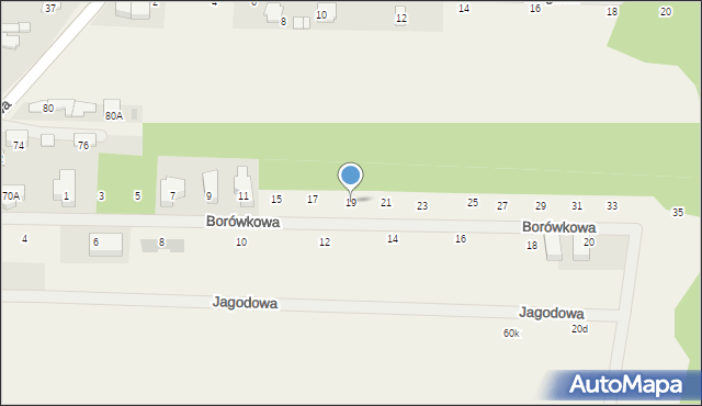 Koczargi Stare, Borówkowa, 19, mapa Koczargi Stare