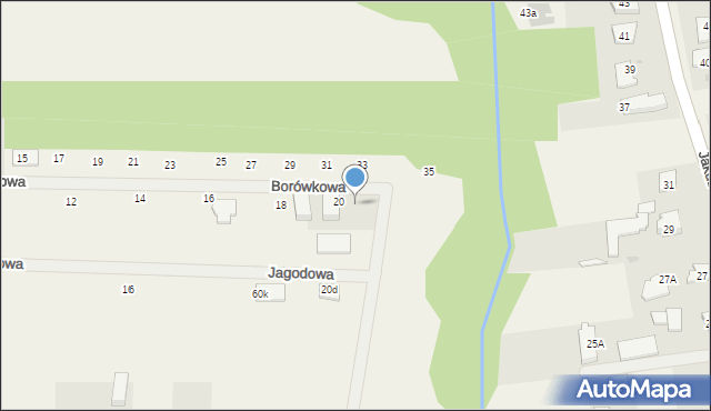 Koczargi Stare, Borówkowa, 20b, mapa Koczargi Stare