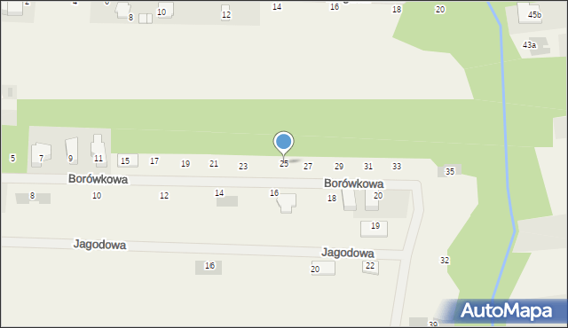 Koczargi Stare, Borówkowa, 25, mapa Koczargi Stare