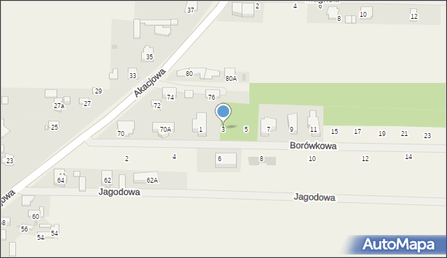 Koczargi Stare, Borówkowa, 3, mapa Koczargi Stare